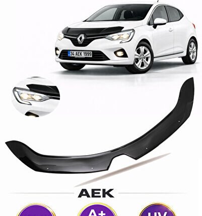 RENAULT CLİO 5 2019+ ARACA ÖZEL ÜRETİM "4MM" KAPUT RÜZGARLIĞI A+ (PİANOBLACK)