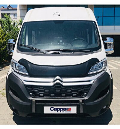 Citroen Relay Ön Kaput Koruyucu Rüzgarlığı 4mm Akrilik (ABS) Piano Black 2014 Ve Sonrası