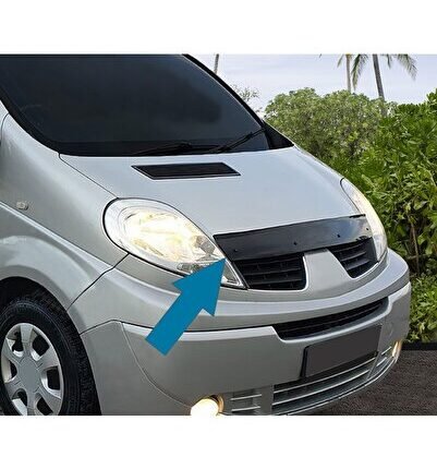 Opel Vivaro Ön Kaput Rüzgarlık Kısa Model 2001-2013 Arası Parlak Siyah