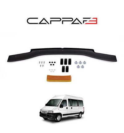 Citroen Relay Ön Kaput Koruyucu Rüzgarlığı 4mm Akrilik (ABS) Piano Black 2002-2006
