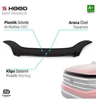 Honda Uyumlu Civic ABS Plastik Kaput Rüzgarlığı 1995-2000 A+Kalite Parça