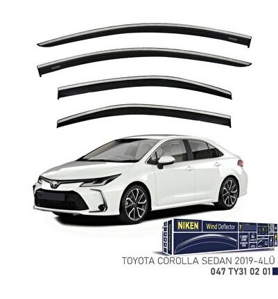Kromlu Cam Rüzgarlığı Toyota Corolla Sedan 2019-2022 ile uyumlu