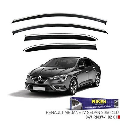 Renault Megane 4 Sedan Kromlu Cam Rüzgarlığı Niken 2016+ sonrası uyumlu