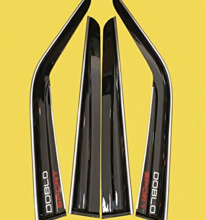 Fiat Doblo 2010-2023yazılı kromlu cam rüzgarlığı