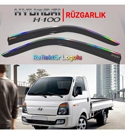 Hyundai H100 Kromlu Cam Rüzgarlığı 2li kamyonet Logolu 2005-2024 Arası