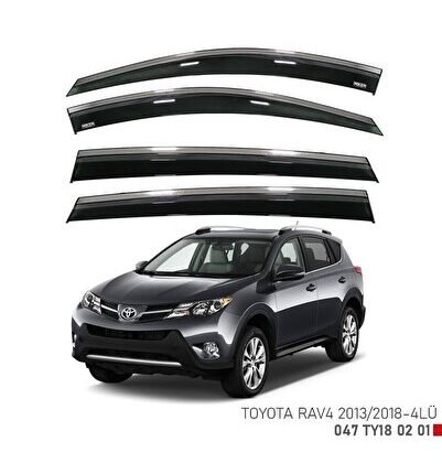Toyota Rav 4 Kromlu Cam Rüzgarlığı Niken 2013-2018