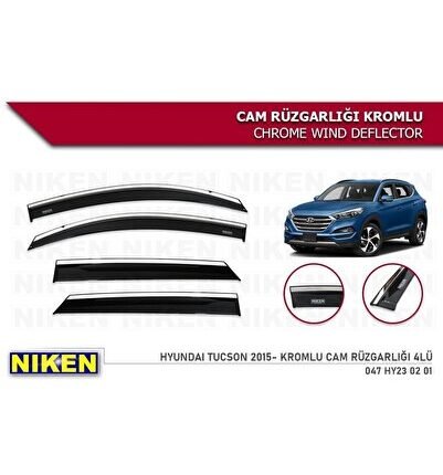 Kromlu Cam Rüzgarlığı Hyundai Tucson 2015-2020 ile uyumlu