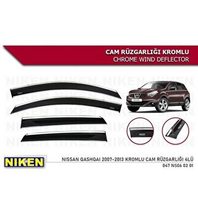 Nissan Qashqai Kromlu Cam Rüzgarlığı Niken 2007-2013
