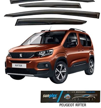 Peugeot Rifter 2019 Ve Sonrası Cam Rüzgarlığı Takım 2'li Takım Rüzgar Kesici, Yağmur Önleyici