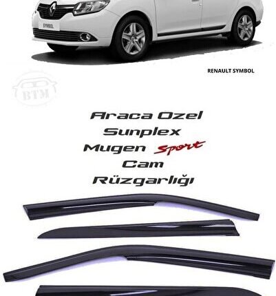 Renault Symbol 2013 Sonrası Cam Rüzgarlığı Marka Mugen 4'lü