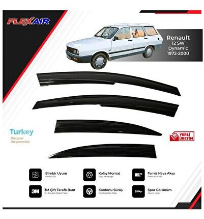 Renault 12 Sw 1972-2000 Cam Rüzgarlığı Sport Model