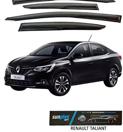 Renault Taliant 2021 Ve Sonrası Cam Rüzgarlığı Takım 4'lü Takım Rüzgar Kesici, Yağmur Önleyici