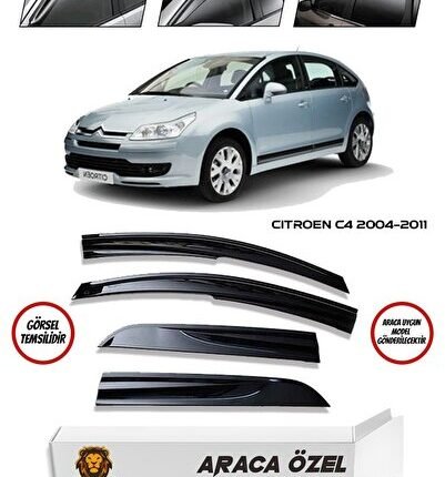 Citroen C4 2004-2011 Uyumlu Arası Cam Rüzgarlığı 4lü Takım