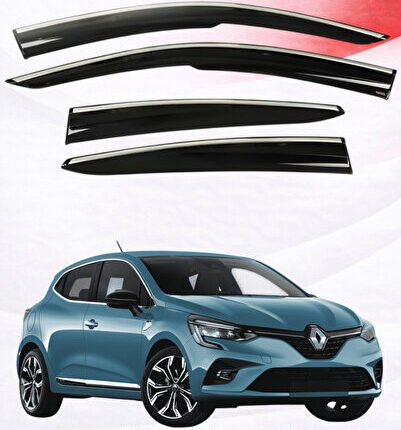 RENAULT CLİO 5 2019+ ARACA ÖZEL KROM ŞERİTLİ CAM RÜZGARLIĞI A+ (PİANOBLACK)