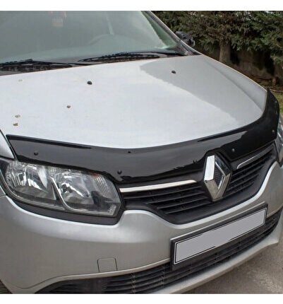 Renault Symbol2013.2022 Model Arası 3.2mm Akrilik Parlak Siyah Kaput Koruma Rüzgarlığı