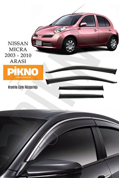 1_org_zoom-5083.jpg Nissan Micra 2003-2010 Kromlu Cam Rüzgarlığı 4'lü Set A+ Plus - Görsel 1