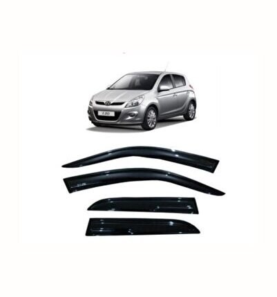 Hyundai I20 2012 4 Lü Cam Rüzgarlığı Esnek Malzeme 1. Kaliteli Parlak Siyah Şık Tasarım