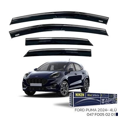 Ford Puma Niken Kromlu Cam Rüzgarlığı 4lü Set 2024 ve Üstü