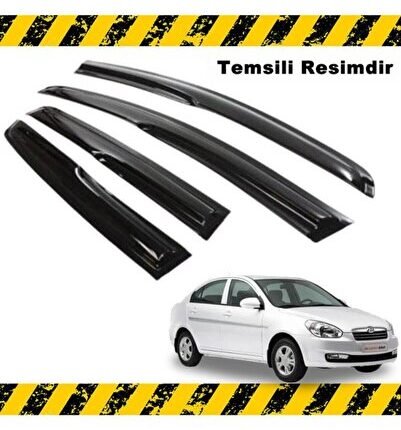 Hyundai Accent Era Mügen Cam Rüzgarlığı 2005-2011 Arası 4 Lü Set