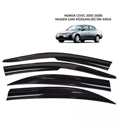 Cam Rüzgarlığı Mugen Honda Civic 2001-2006 4Lü