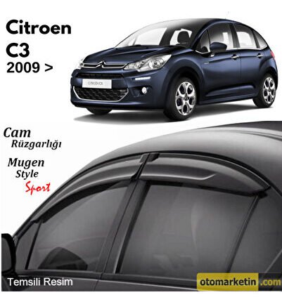 Citroen C3 Mugen Cam Rüzgarlığı 2009-2016