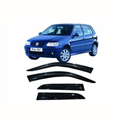Vw Polo Hb Cam Rüzgarlığı 1997 Model Tam Uyumlu 4 Parça Parlak Siyah Şık Tasarımlı Tam Uyumlu