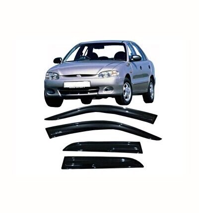 Hyundai Accent 1997 Model Cam Rüzgarlığı Parlak Siyah Esnek Kaliteli Malzeme Tam Uyum Garantil