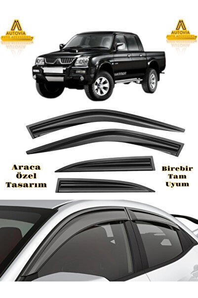 1_org_zoom-5663.jpg Mitsubishi L200 1992-1999 Arası Araca Özel Cam Rüzgarlığı 4lü - Görsel 1