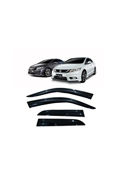 1_org_zoom-5670.jpg Honda Civic Sedan 2012-2016 Cam Rüzgarlığı 4 Parça Ücretsiz Kargo - Görsel 1