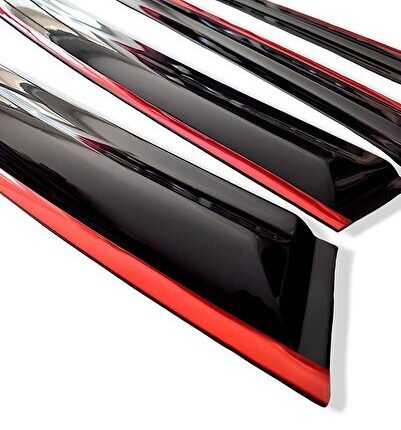 Peugeot 3008 Düz Kırmızı Kromlu Cam Rüzgarlığı 2016-2020 Arası