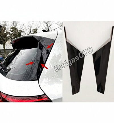 GOLF 8 Uyumlu Arka Cam Yan Spoiler Rüzgarlık - Golf Mk8 Spoiler Aksesuar