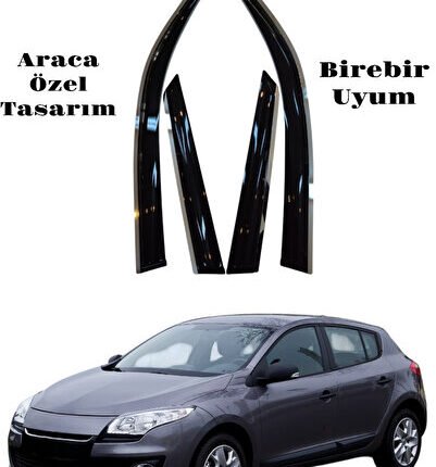Renault Megane 3 2009-2015 HB Cam Rüzgarlığı 4lü