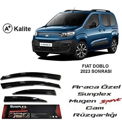 Fiat Doblo Cam Rüzgarlığı Mugen Tip Sunplex 2023 Sonrası