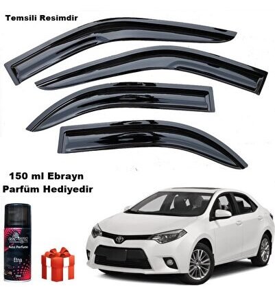 Toyota Corolla Mügen Cam Rüzgarlığı 2013 - 2018 Arası 4 Lü Takım +500ml Lastik Parlatıcı