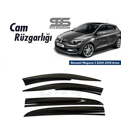 Cam Rüzgarlığı Renault Megane 3 2009-2016 Arası Mügen Tip Piano Black