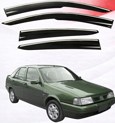 FİAT TEMPRA ARACA ÖZEL KROM ŞERİTLİ CAM RÜZGARLIĞI A+ (PİANOBLACK)