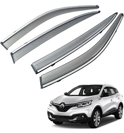 Renault Kadjar Mügen Cam Rüzgarlığı Kromlu Rüzgarlık ( Paslanmaz Kromlu ) 2015 Sonrası FÜME RENK