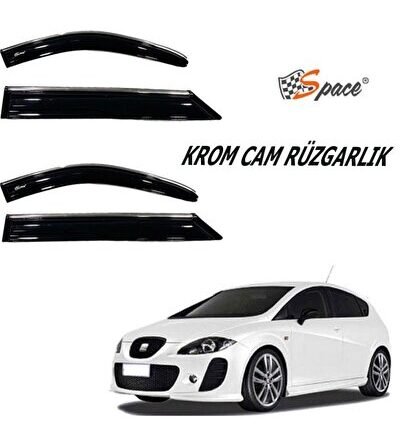 Space Seat Leon Krom cam rüzgarlığı 1.2mm 2004-2010 4lü / CARU451