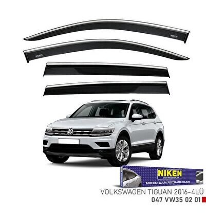 Vw tiguan cam rüzgarlığı kromlu 2016+
