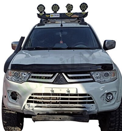 MİTSUBİSHİ L200 2007-2014 ARACA ÖZEL KAPUT RÜZGARLIĞI A+ PİANOBLACK 4MM