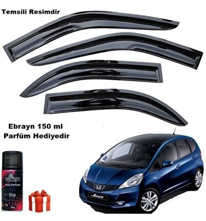 Honda Jazz Mügen Cam Rüzgarlığı 2009 - 2011 Arası 4 Lü Takım +500ml Lastik Parlatıcı