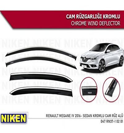 KROMLU CAM RÜZGARLIĞI RENAULT MEGANE 4 IV SEDAN 2016 SONRASI 4LÜ