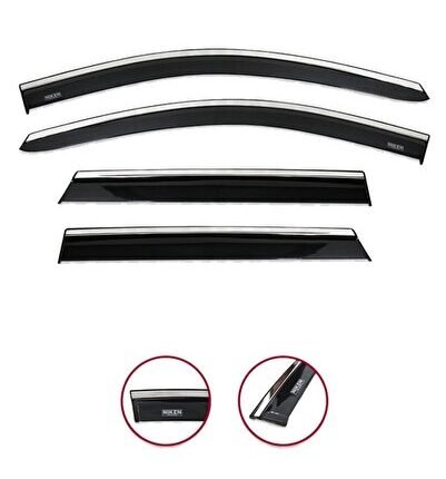 Peugeot 5008 2018 Sonrasıkromlu Cam Rüzgarlığı 4 Lü