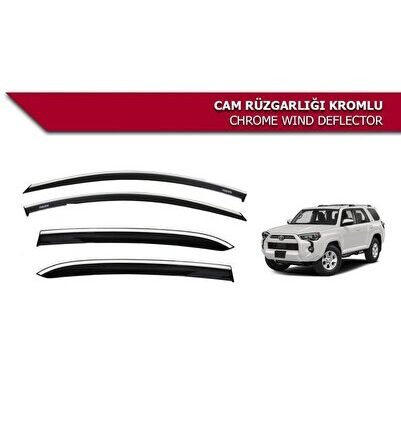 Toyota 4runner cam rüzgarlığı kromlu 2014+