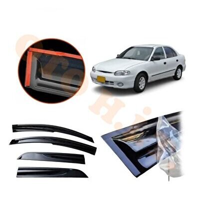 HYUNDAİ ACCENT YUMURTA KASA CAM RÜZGARLIĞI PARLAK SİYAH TAM UYUMLU