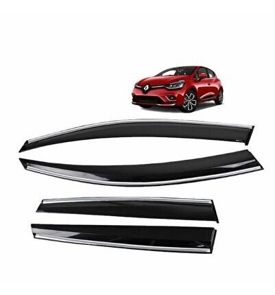 Renault Clio 4 Krom Cam Rüzgarlığı Marka Mugen 4'lü Sunplex