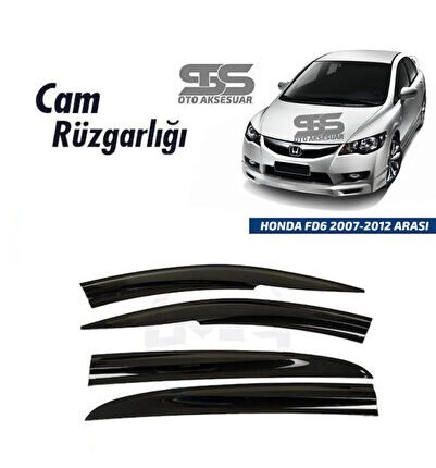 Cam Rüzgarlığı HONDA FD6 2007-2012 Arası Mügen Tip Piano Black