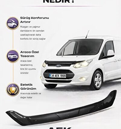 HYUNDAİ STAREX 2002-2007 ARACA ÖZEL ÜRETİM "4MM" KAPUT RÜZGARLIĞI A+ (PİANOBLACK)