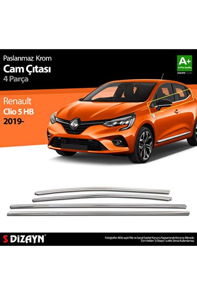 1_org_zoom-6994.jpg S-Dizayn Renault Clio 5 Krom Cam Çıtası 4 Prç 2019 ve Üzeri 7027060 - Görsel 1