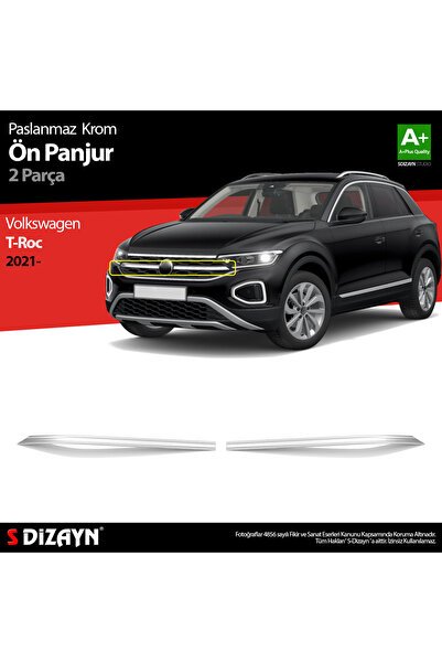 1_org_zoom-7006.jpg S-Dizayn VW T-Roc Makyajlı Krom Ön Panjur 2 Prç. 2021 Üzeri 7636180 - Görsel 1